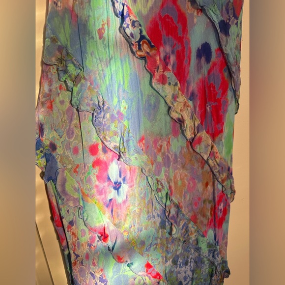 Zara Ruffled Multicolor Dress - Picture 3 of 5